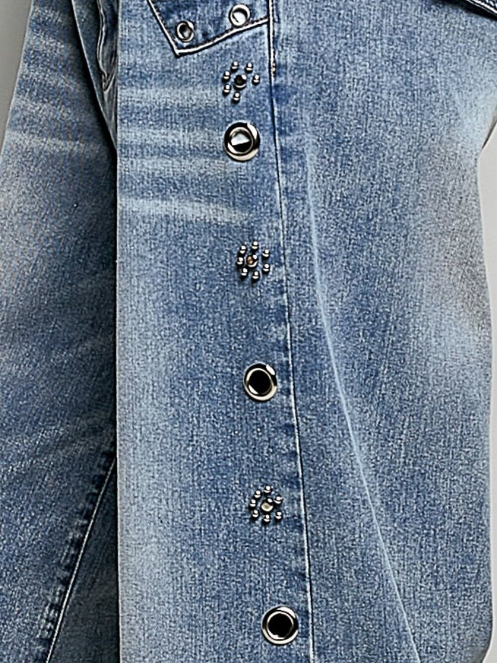 POL WIDE LEG RIVET DENIM - Picture 3 of 3